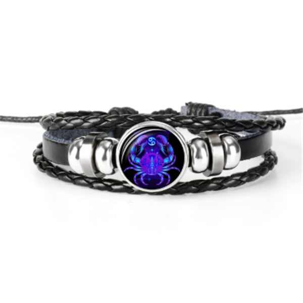 Zodiac Constellation Bracelet Braided Design Bracelet For Men Women Kids