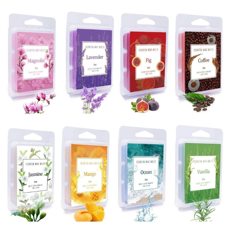 Wax Melts Wax Cubes Vibrant Scented Cubes for Creating Pleasant Environment Natural Strong Fragrances Wax Bar Melts