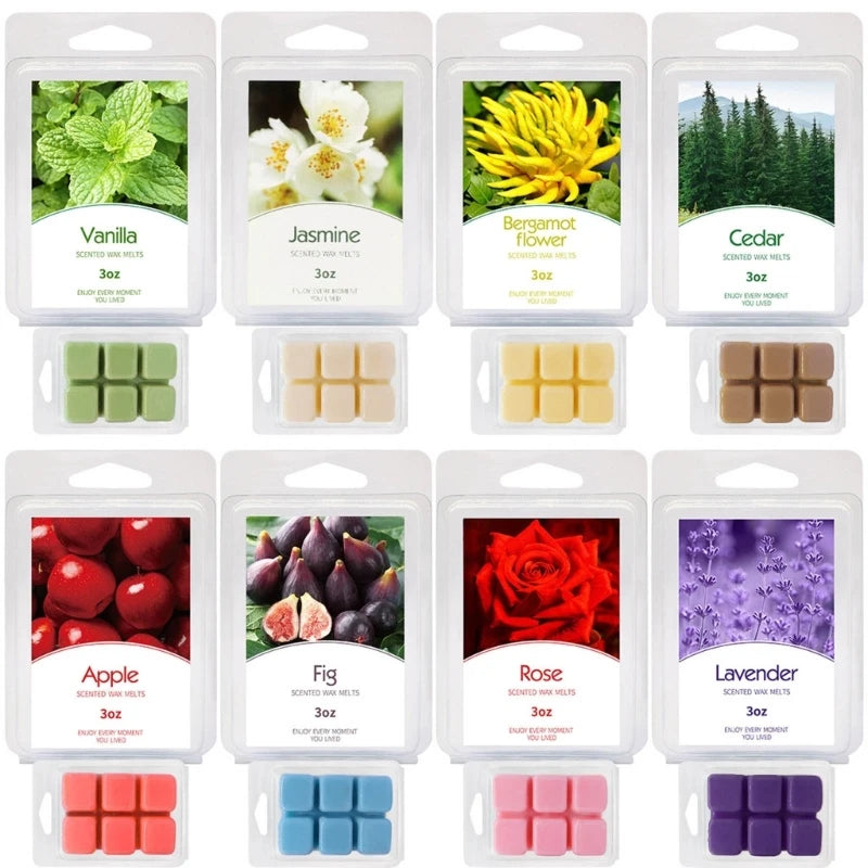 Wax Melts Wax Cubes Vibrant Scented Cubes for Creating Pleasant Environment Natural Strong Fragrances Wax Bar Melts