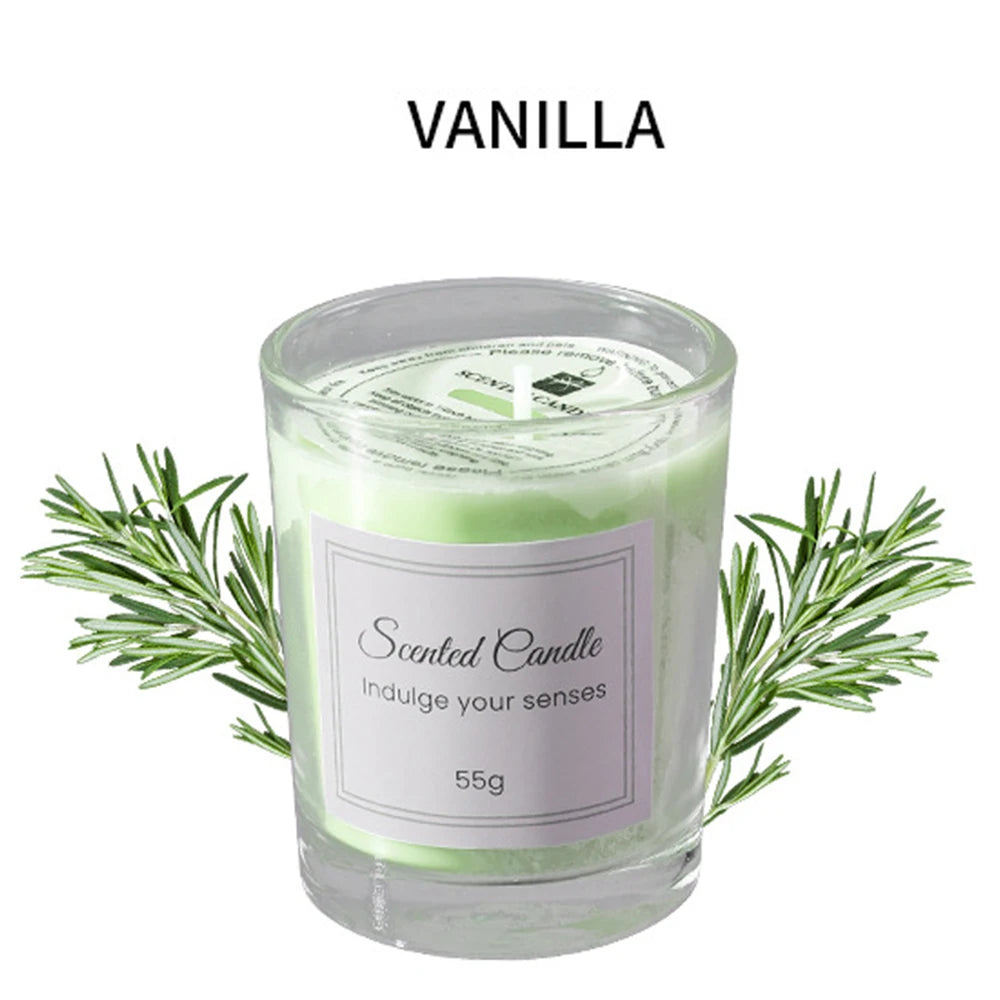 Creative Diy Gift box scented candles advanced sense glass handmade soy wax smokeless creative scented candles with gifts