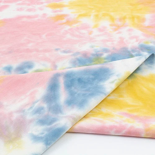 100% Cotton Fabric Denim By Meters for Clothes Coats Dresses Sewing Colourful Tie-dye Thickend Jeans Textile Smooth Soft Texture