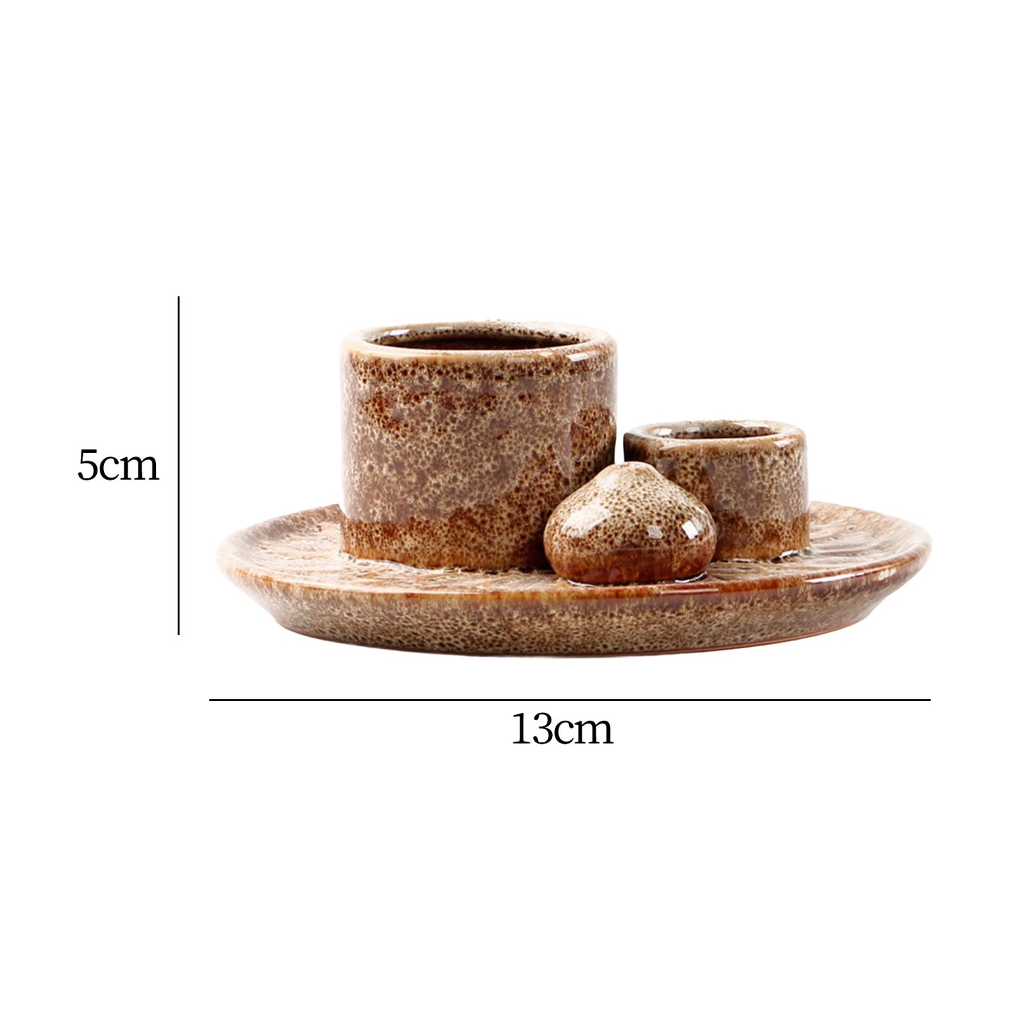 4 in 1 Incense Burner, Sage Palo Santo Holder, Incense Stick Holder Candles Holder Ceramic Censer for Meditation Living Room