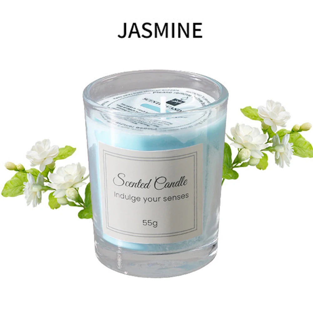 Creative Diy Gift box scented candles advanced sense glass handmade soy wax smokeless creative scented candles with gifts