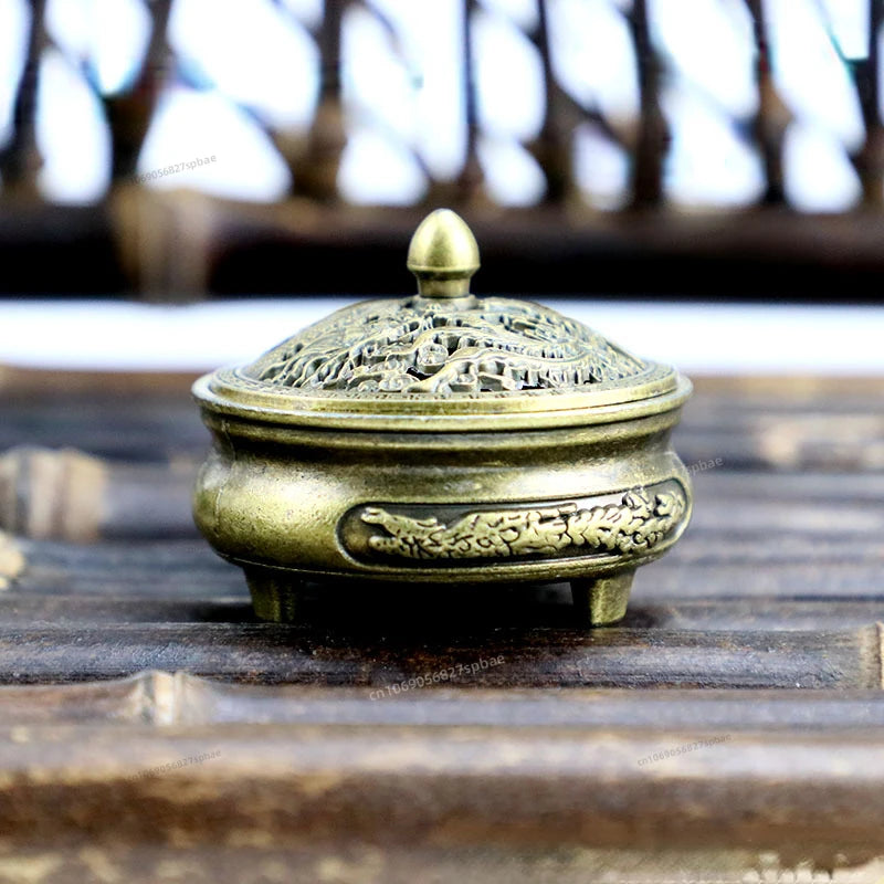 Buddhist Utensils Incense Burner Lotus Incense Censer Archaic Copper Alloy Sandalwood House Furnishings Home Office Decoration