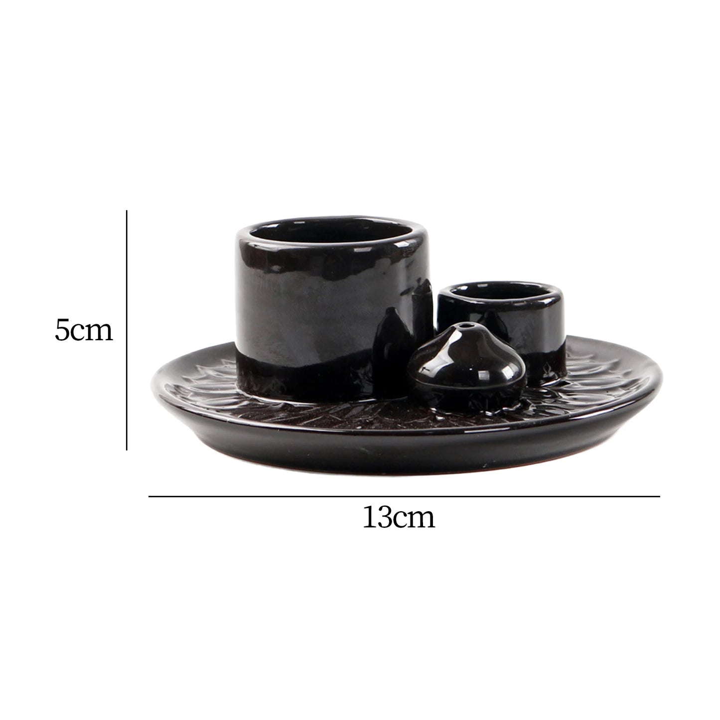 4 in 1 Incense Burner, Sage Palo Santo Holder, Incense Stick Holder Candles Holder Ceramic Censer for Meditation Living Room