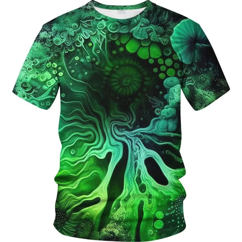 Colorful Tie Dye Pattern 3D Print T-shirts Men Woman Harajuku Streetwear O-neck T Shirt Hip Hop Unisex Tees Tops Clothing