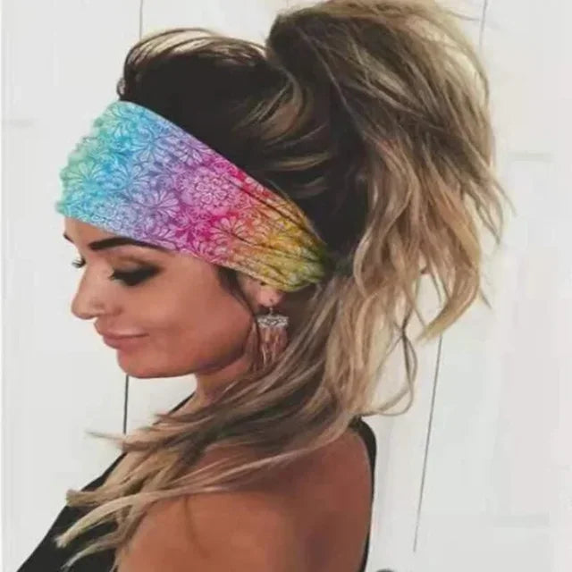 Tie Dye Cycling Yoga Sport Sweat Headband Women Sweatband  Men Women Yoga Hair Bands  Sweat Bands Sports Safety Foot stretcher