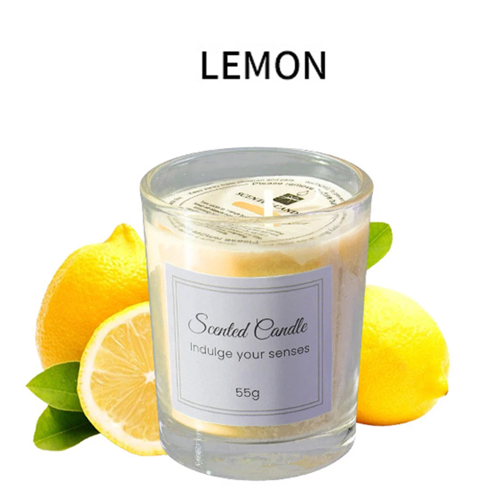 Creative Diy Gift box scented candles advanced sense glass handmade soy wax smokeless creative scented candles with gifts